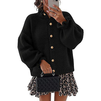 Sines Buttoned Knit Cardigan  Drako™️