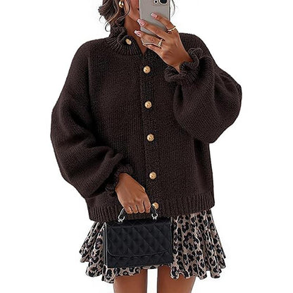 Sines Buttoned Knit Cardigan  Drako™️