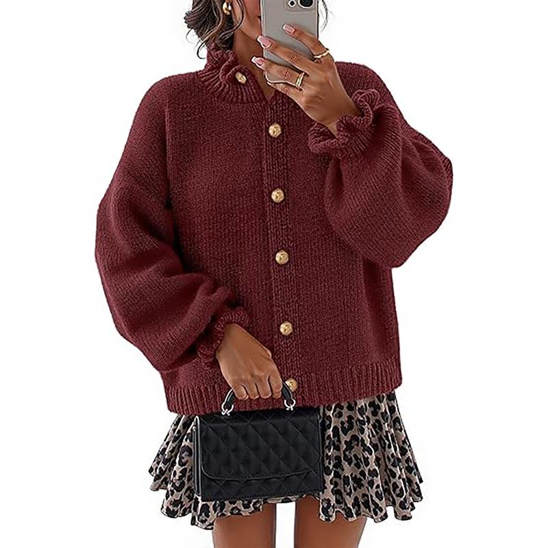 Sines Buttoned Knit Cardigan  Drako™️