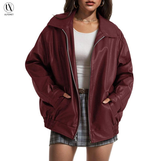 Carmela Leather Zip Jacket  Drako™️