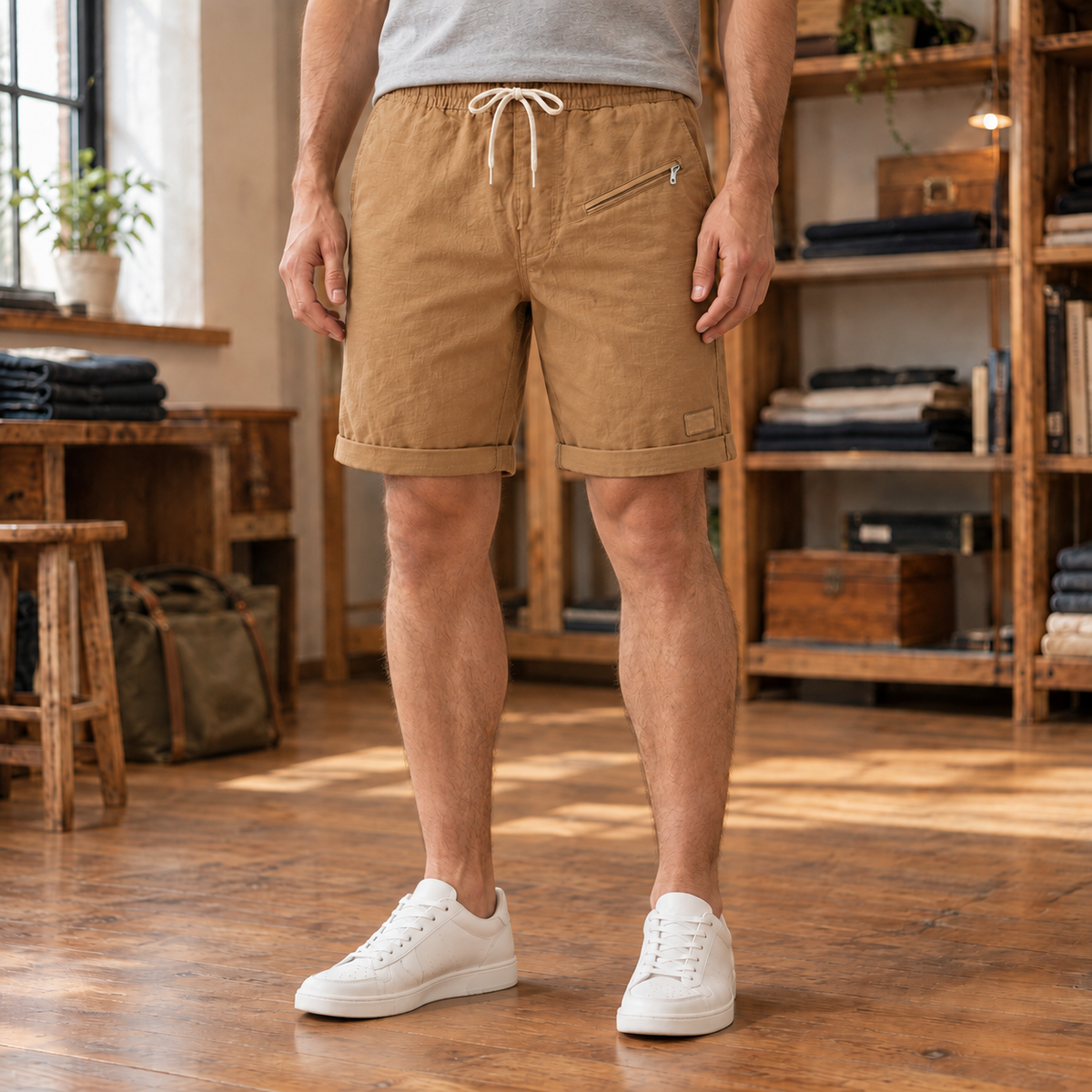Miles Zip-Pocket Drawstring Shorts  Drako™️ shorts