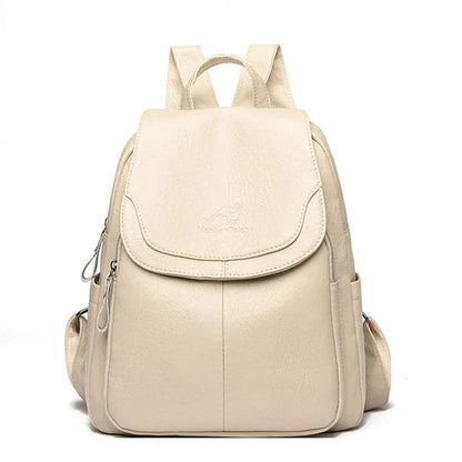 Leather Flap-Front Daypack for Women | Theft-Proof Design | Durable Leather | Organized Storage  Drako™️