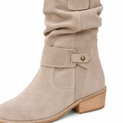 Carly Slouchy Suede-Look Boots  Drako™️ shoes