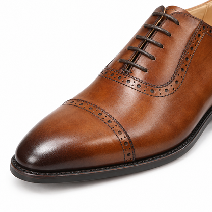 Theodore Cap-Toe Leather Oxfords  Drako™️ shoes