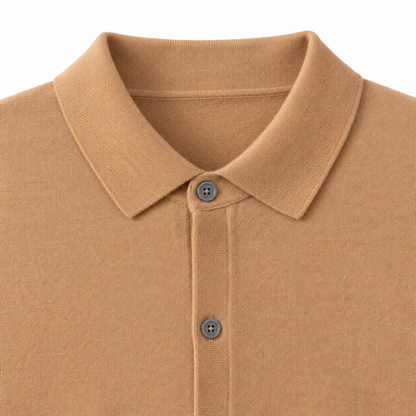 Andrew Fine-Knit Polo Cardigan  Drako™️ tops