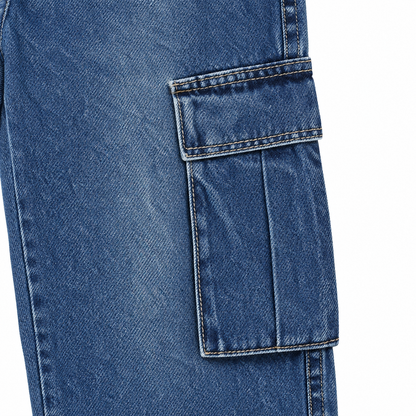 Cody Washed Denim Cargo Jeans  Drako™️ trousers