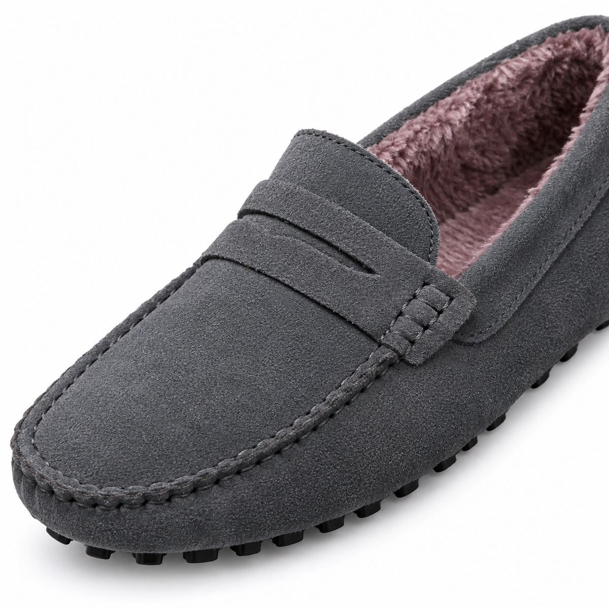 Hudson Fleece-Lined Suede Driving Loafers  Drako™️ shoes