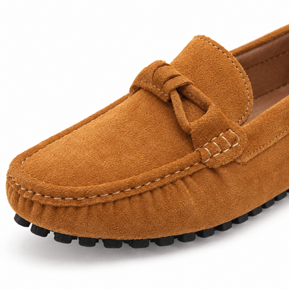 Cole Knotted Suede Driving Loafers  Drako™️ shoes