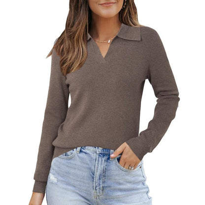 Elvas Collared Knit Top  Drako™️