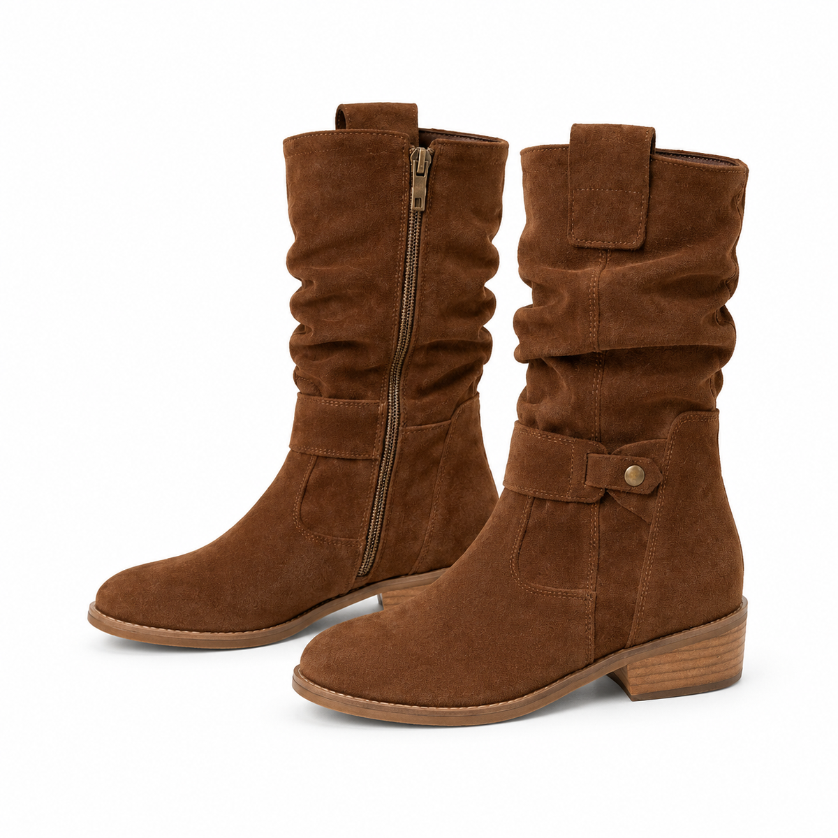 Carly Slouchy Suede-Look Boots  Drako™️ shoes
