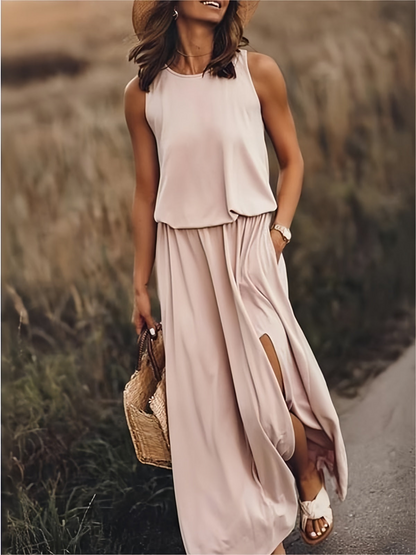 Valencia Draped Maxi Dress  Drako™️