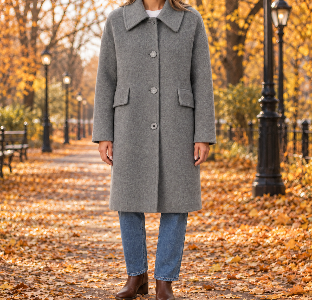 Madison Brushed Point-Collar Coat  Drako™️ jackets