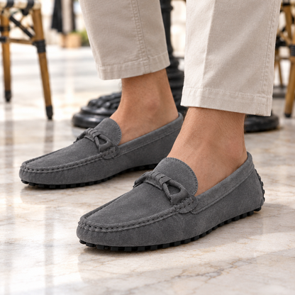 Cole Knotted Suede Driving Loafers  Drako™️ shoes