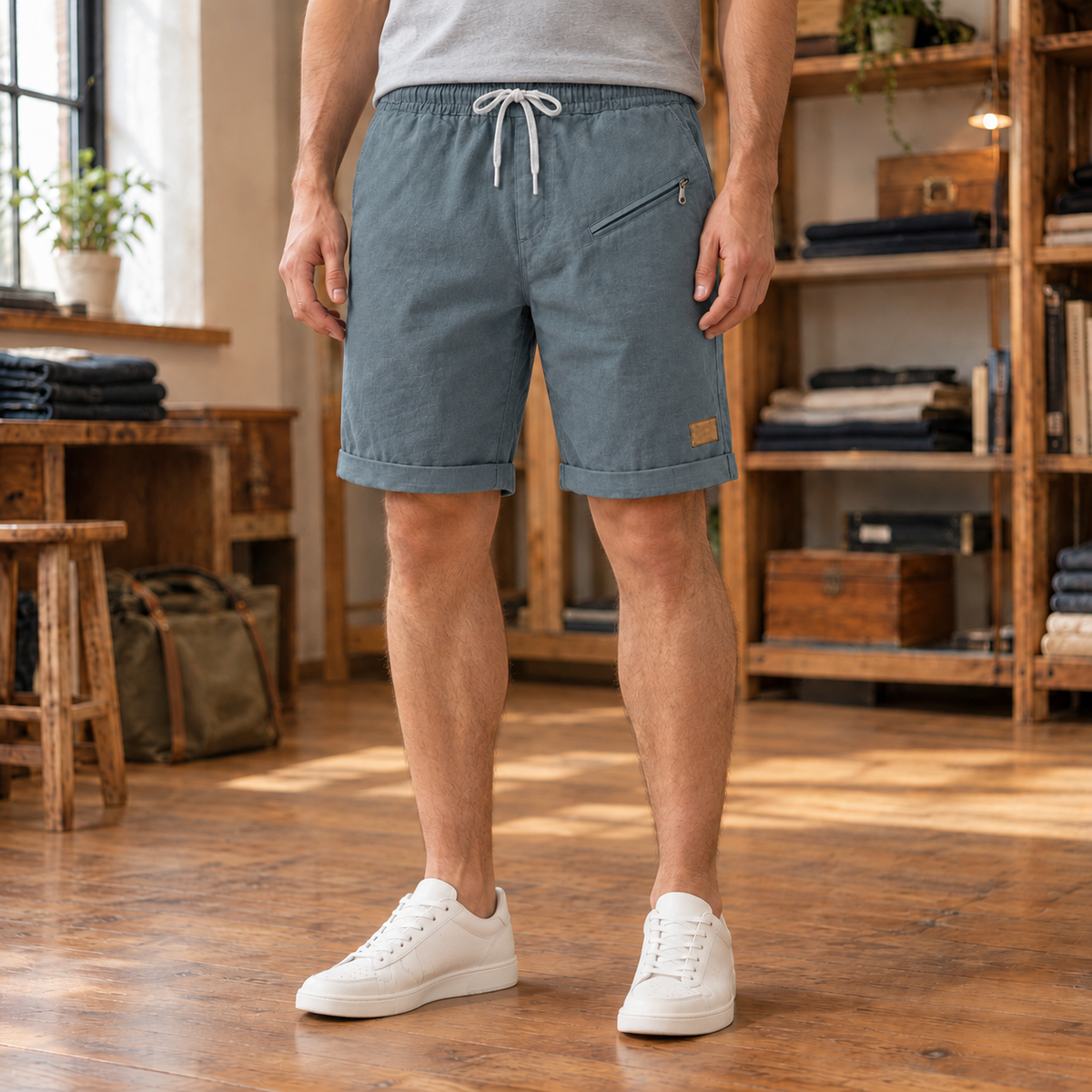 Miles Zip-Pocket Drawstring Shorts  Drako™️ shorts