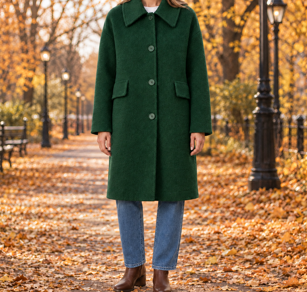 Madison Brushed Point-Collar Coat  Drako™️ jackets
