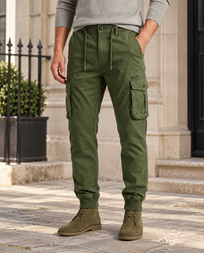 Evander Cargo Joggers — Green, full item
