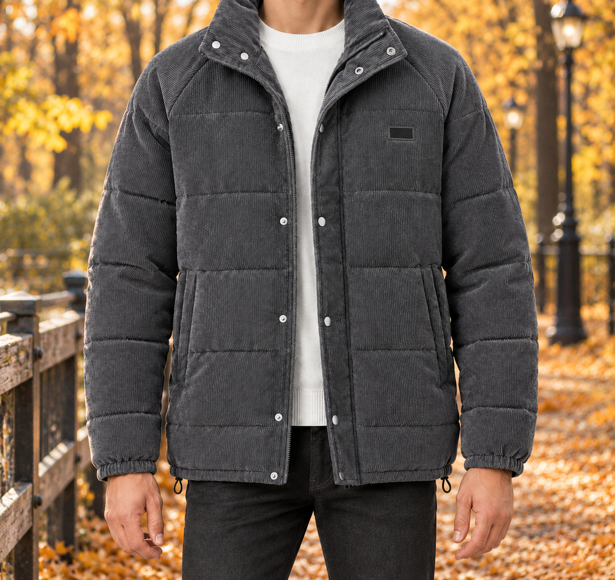 Garrett Corduroy Puffer Jacket  Drako™️ jackets