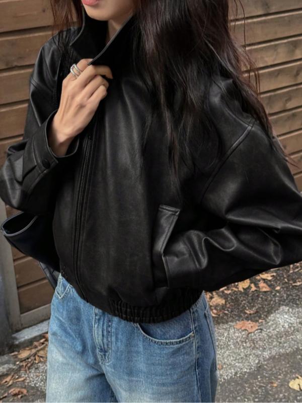 Valdoria Cropped Leather Jacket  Drako™️