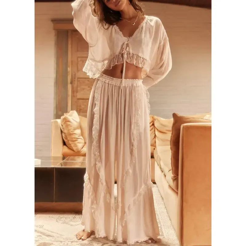 Marbella Ruffle Lounge Set  Drako™️