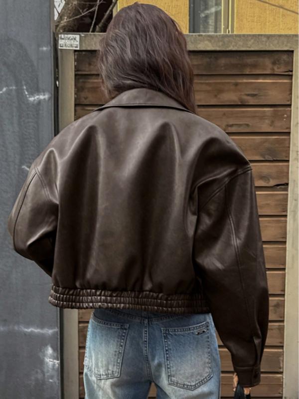 Valdoria Cropped Leather Jacket  Drako™️