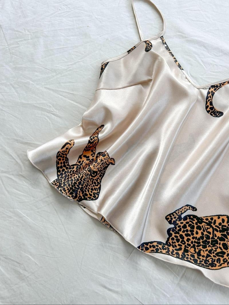 Malaga Leopard Silk Pajama Set  Drako™️