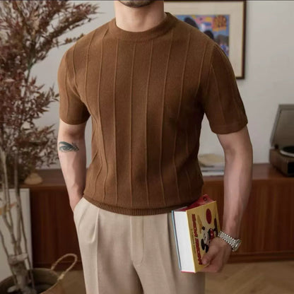 Monaco Ribbed Knit T-Shirt  Drako™️