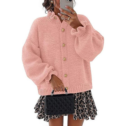 Sines Buttoned Knit Cardigan  Drako™️