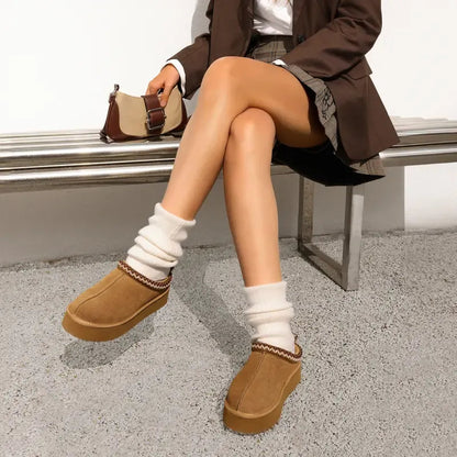Alassio Platform Shearling Slippers  Drako™️