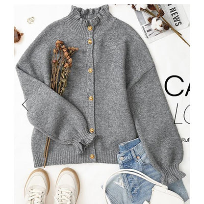 Sines Buttoned Knit Cardigan  Drako™️