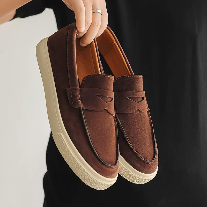 Portofino Suede Penny Loafers  Drako™️