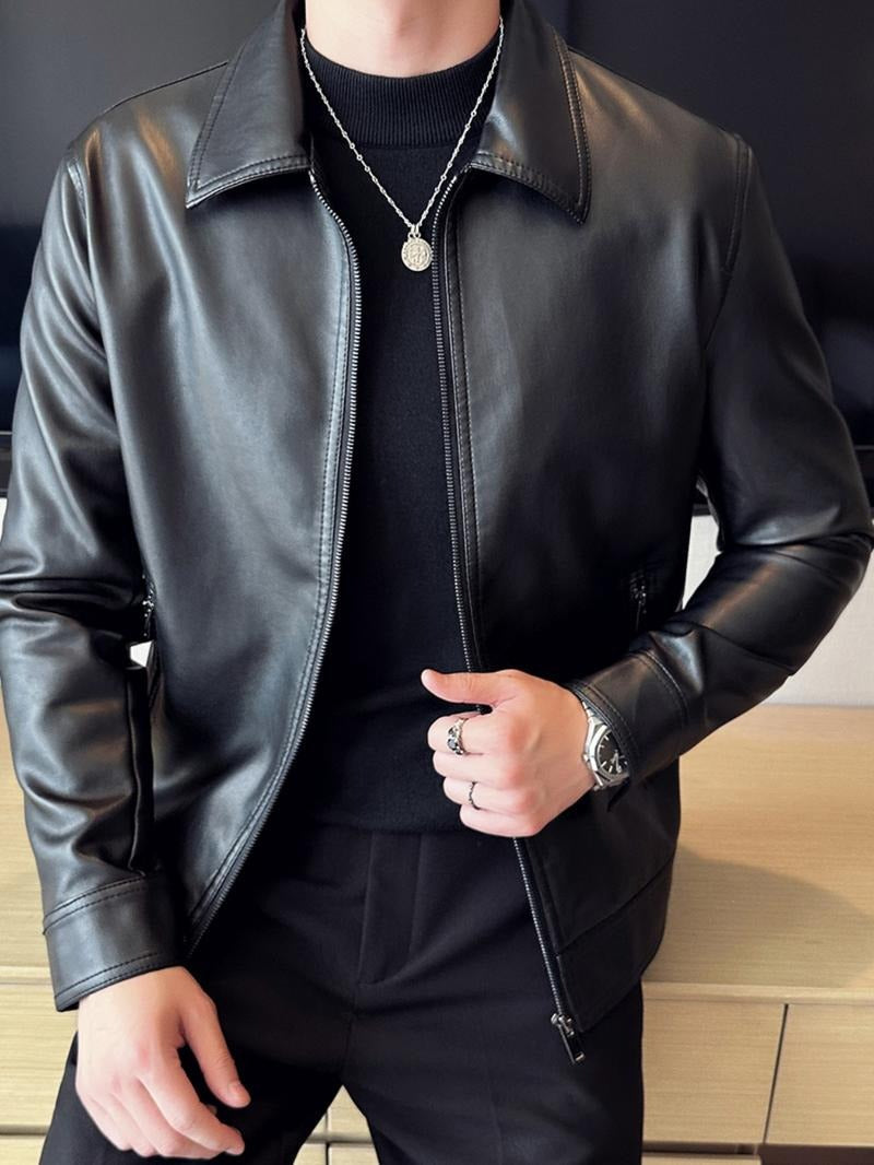 Amalfi Leather Moto Jacket  Drako™️