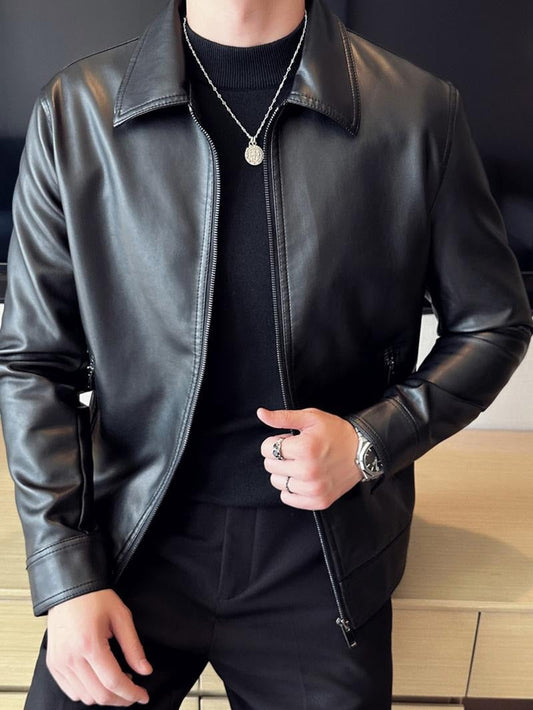 Amalfi Leather Moto Jacket  Drako™️