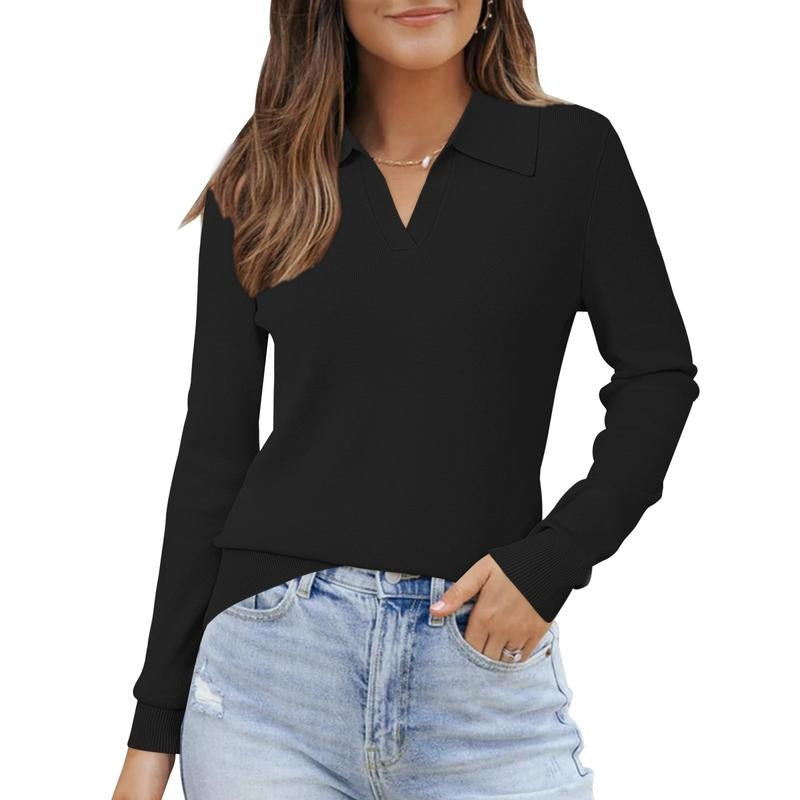 Elvas Collared Knit Top  Drako™️