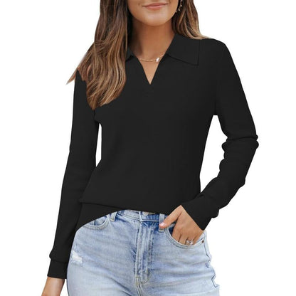 Elvas Collared Knit Top  Drako™️