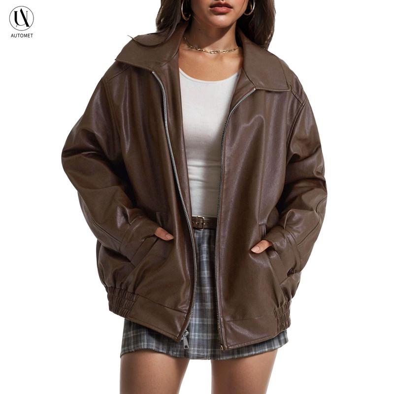 Carmela Leather Zip Jacket  Drako™️