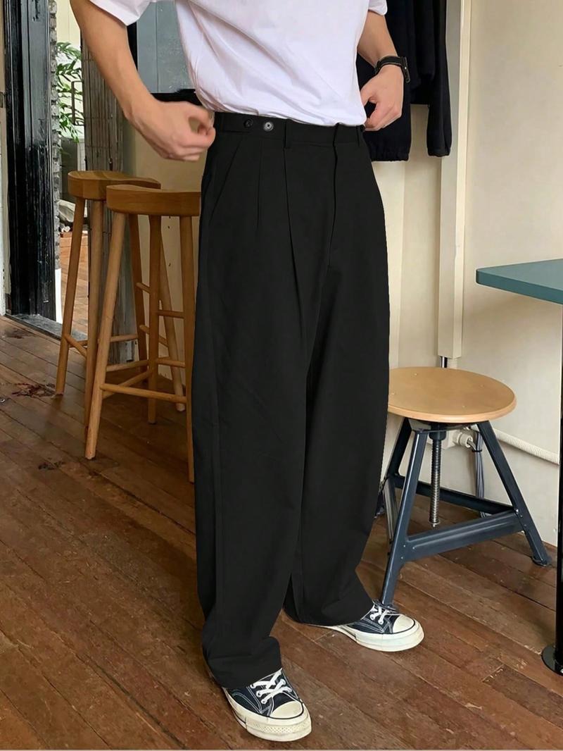 Napoli Pleated Wide-Leg Trousers  Drako™️