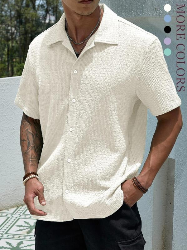 Salerno Textured Short Sleeve Shirt  Drako™️