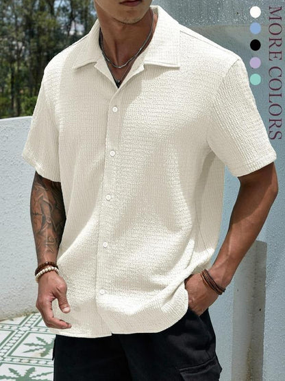 Salerno Textured Short Sleeve Shirt  Drako™️