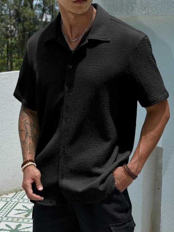Salerno Textured Short Sleeve Shirt  Drako™️