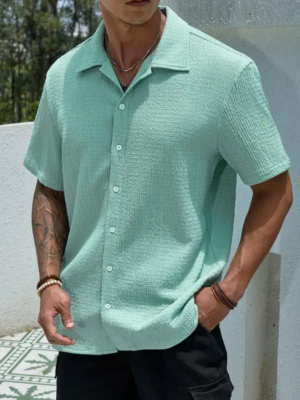 Salerno Textured Short Sleeve Shirt  Drako™️