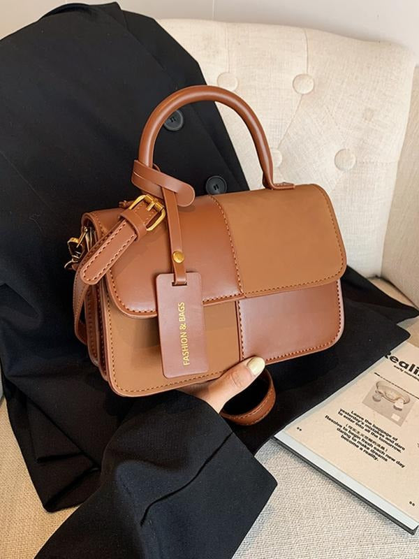 Lunara Structured Leather Top Handle Bag  Drako™️
