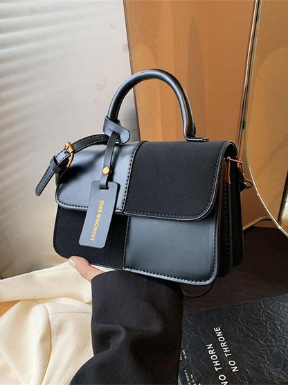 Lunara Structured Leather Top Handle Bag  Drako™️