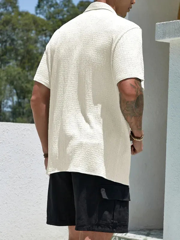 Salerno Textured Short Sleeve Shirt  Drako™️