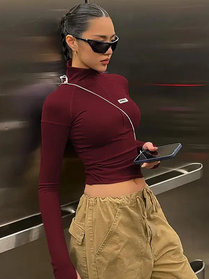 Solvèra Zip Crop Top  Drako™️