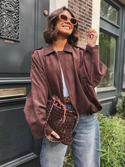 Cortona Cropped Leather Jacket  Drako™️