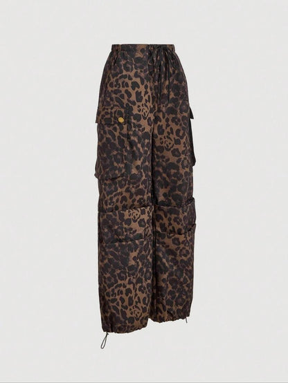 Catania Leopard Cargo Trousers  Drako™️