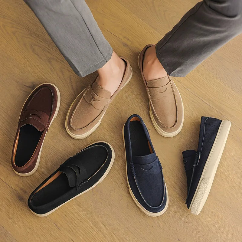 Portofino Suede Penny Loafers  Drako™️