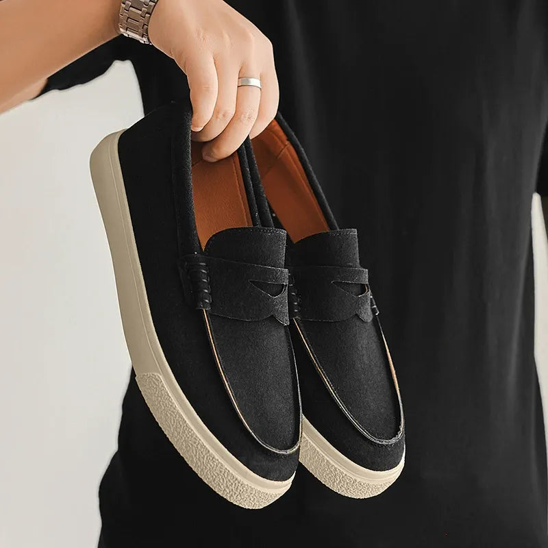 Portofino Suede Penny Loafers  Drako™️