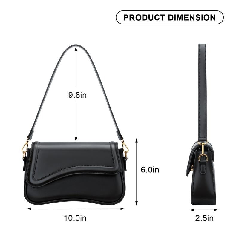 Ravello Curved Flap Shoulder Bag  Drako™️