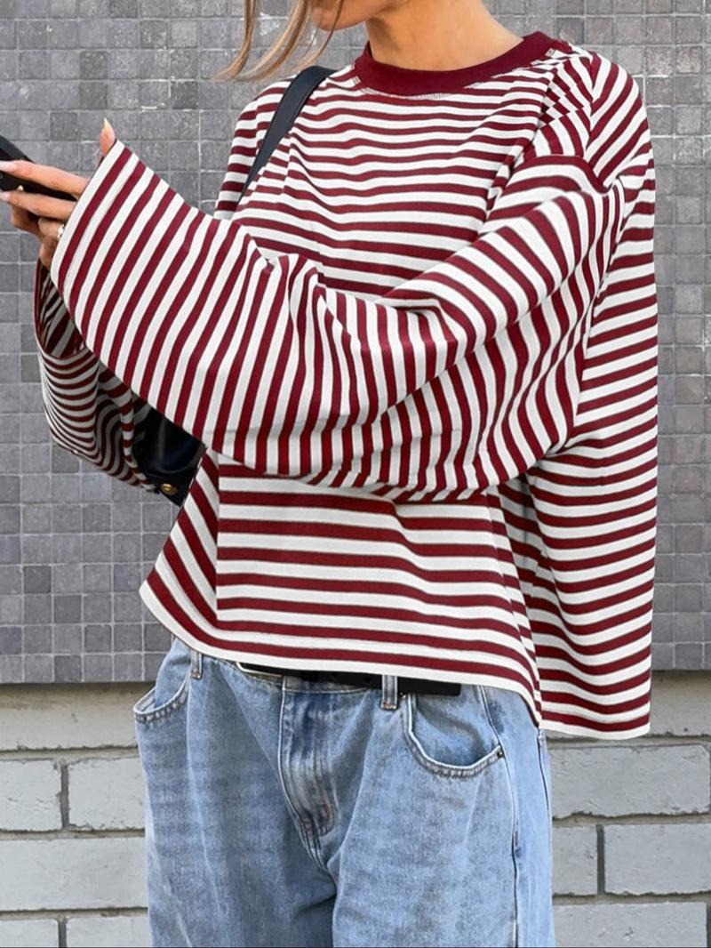 Caldera Striped Bell Sleeve Top  Drako™️